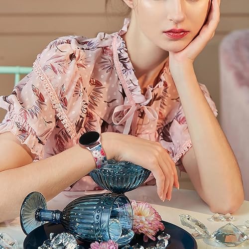 Miniatura 35 de GEAK Compatible con Samsung Galaxy Watch 7 Band/Galaxy Watch 6 Band/Galaxy Watch 5 Band, 20mm Bandas de Silicona Brillantes Relucientes con Púrpura