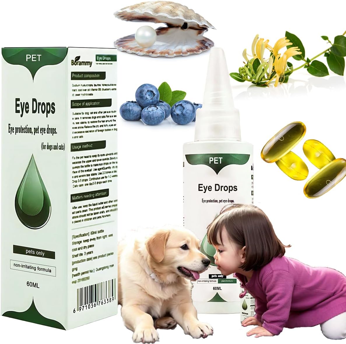 VEZE Dog Eye Drops, Eye Drops for Dogs & Cats, Gentle Dog