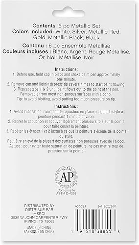 Miniatura 3 de Craft Smart - Juego de bolígrafos metálicos de línea media (6 unidades)