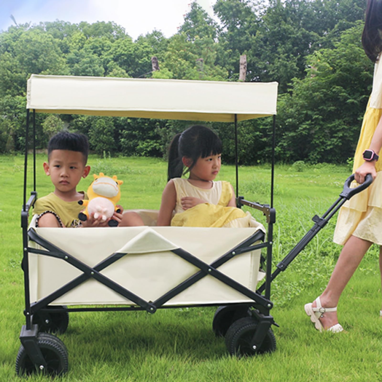 Toldo plegable para carrito de compras, jardín, camping, playa, carrito de playa, accesorios plegables para carrito
