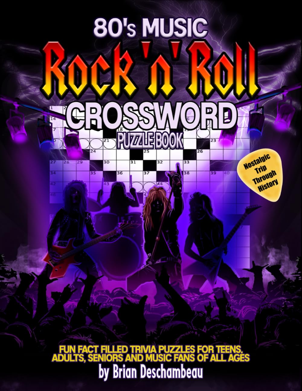80's Music Rock 'n' Roll Crossword Book: Fun fact filled trivia puzzles for teens, adults ...