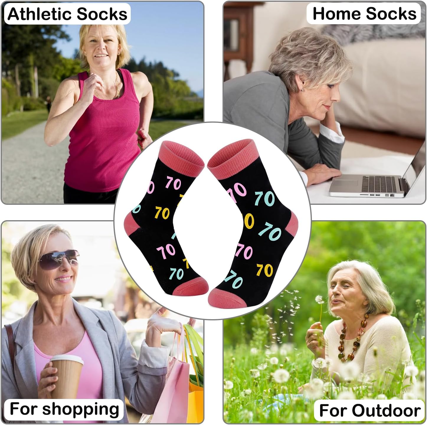 Birthday Gifts for Woman with Womens Novelty Socks for 30th/40th/50th/60th/70th/80th Birthday Women - Image 6