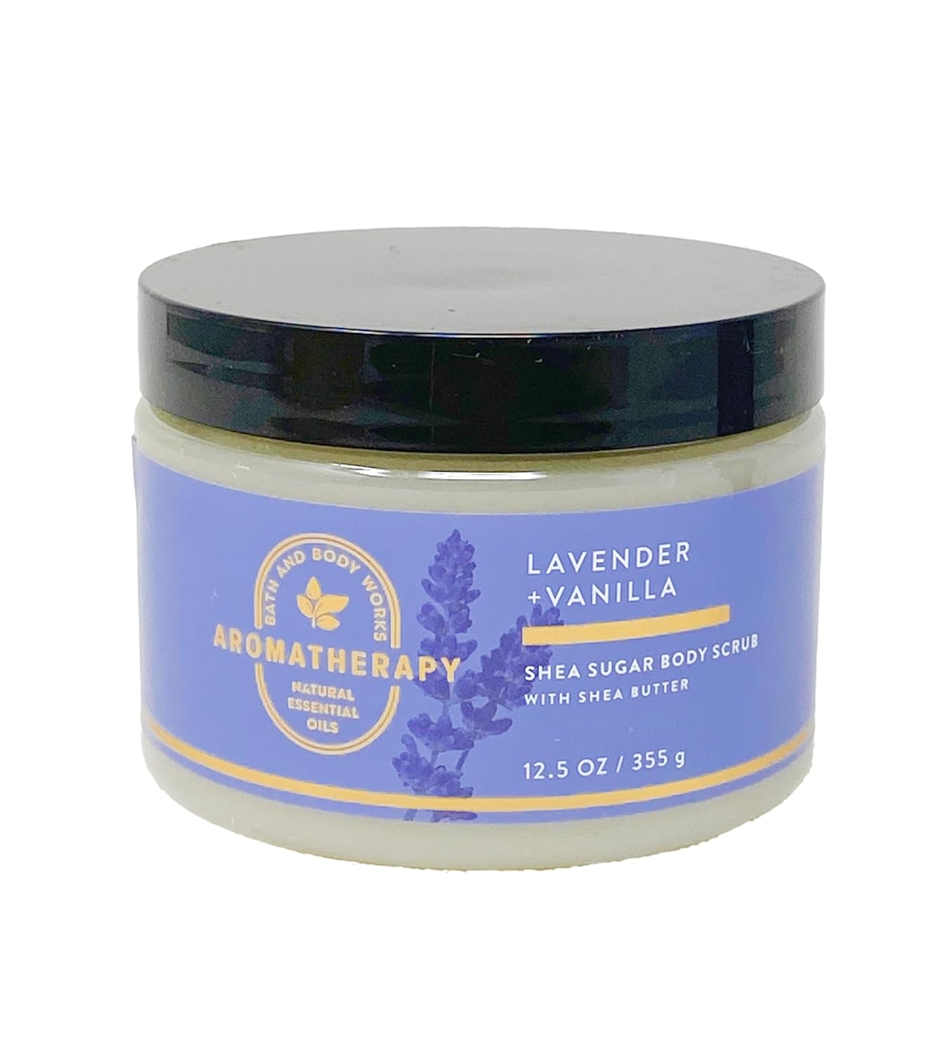 Bath & Body Works Aromatherapy Sleep Lavender + Vanilla - 3 Pack Of Shea Sugar Body Scrub with a Natural Oats Sample Soap.