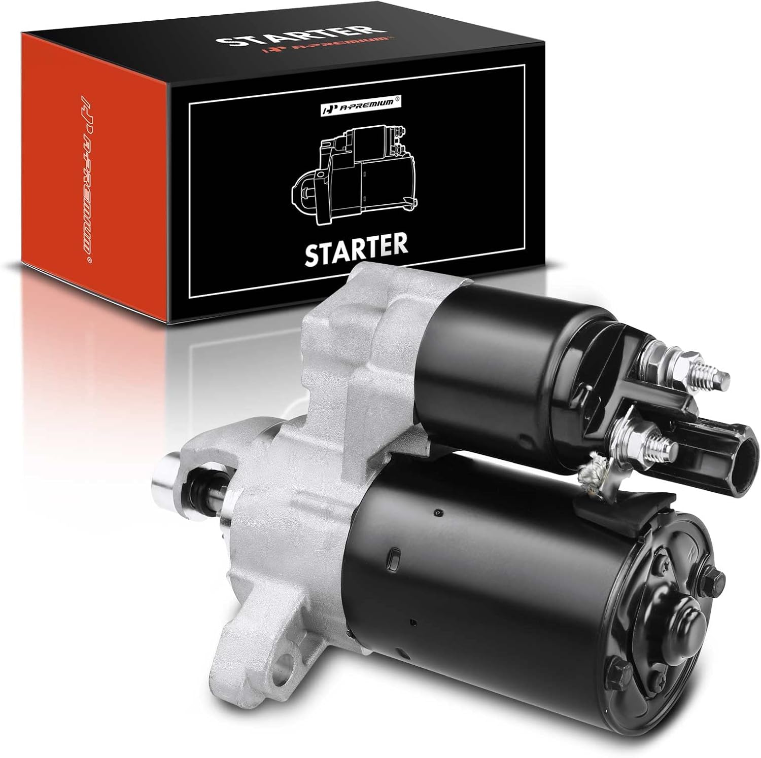 A-Premium Starter Motor Compatible with Audi A5 Quattro 08-10, A6 Quattro 12-13 16-17, A7 Quattro 16-17, A8 Quattro 10-17, Q5 12-17, Q7 11-15, RS5 13-15, S4 11-16, 12V 1.4KW 10 Teeth Clockwise