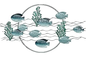 Coastal Style Decor for Beach House: With the Waves School of Fish...