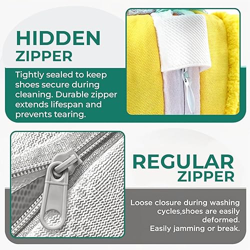 Miniatura 3 de Bolsa para lavadora de zapatos de 2 piezas - Paquete de 4 - Amarillo