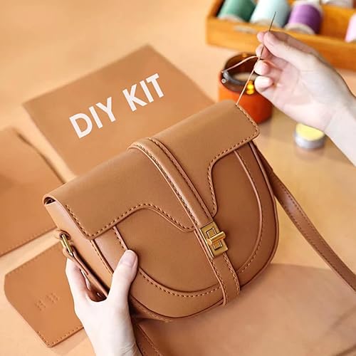 Miniatura 2 de POPSEWING Kit de bricolaje de 16 bolsas de sillín suaves de cuero, kit de bolsa de bricolaje para niñas, bolsa de hombro, kit de trabajo de cuero