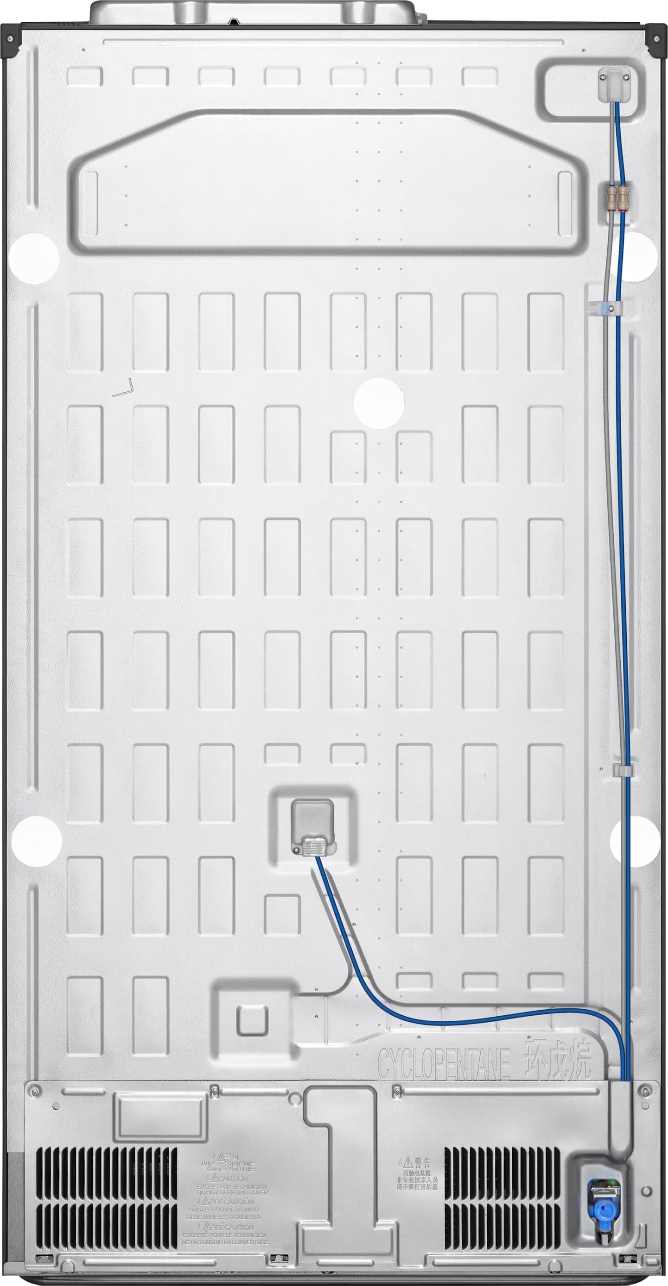 LG GSLE91EVAC Side by Side Kühlschrank, Klasse C, 628 L, Multi-Door Kühlschrank mit Gefrierfach, Eis-, Crushed Ice- Wasserspender mit UVnano, Total NoFrost, Smart Inverter Kompressor, Wi-Fi
