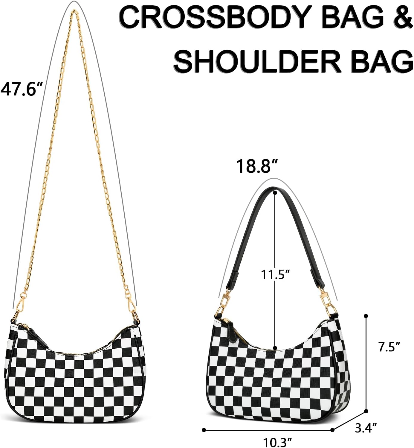 KKXIU Shoulder Bag for Women Cute Hobo Purses and Handbags Retro Clutch Underarm Purse | Cute, Retro, Cute, Retro - Image 4