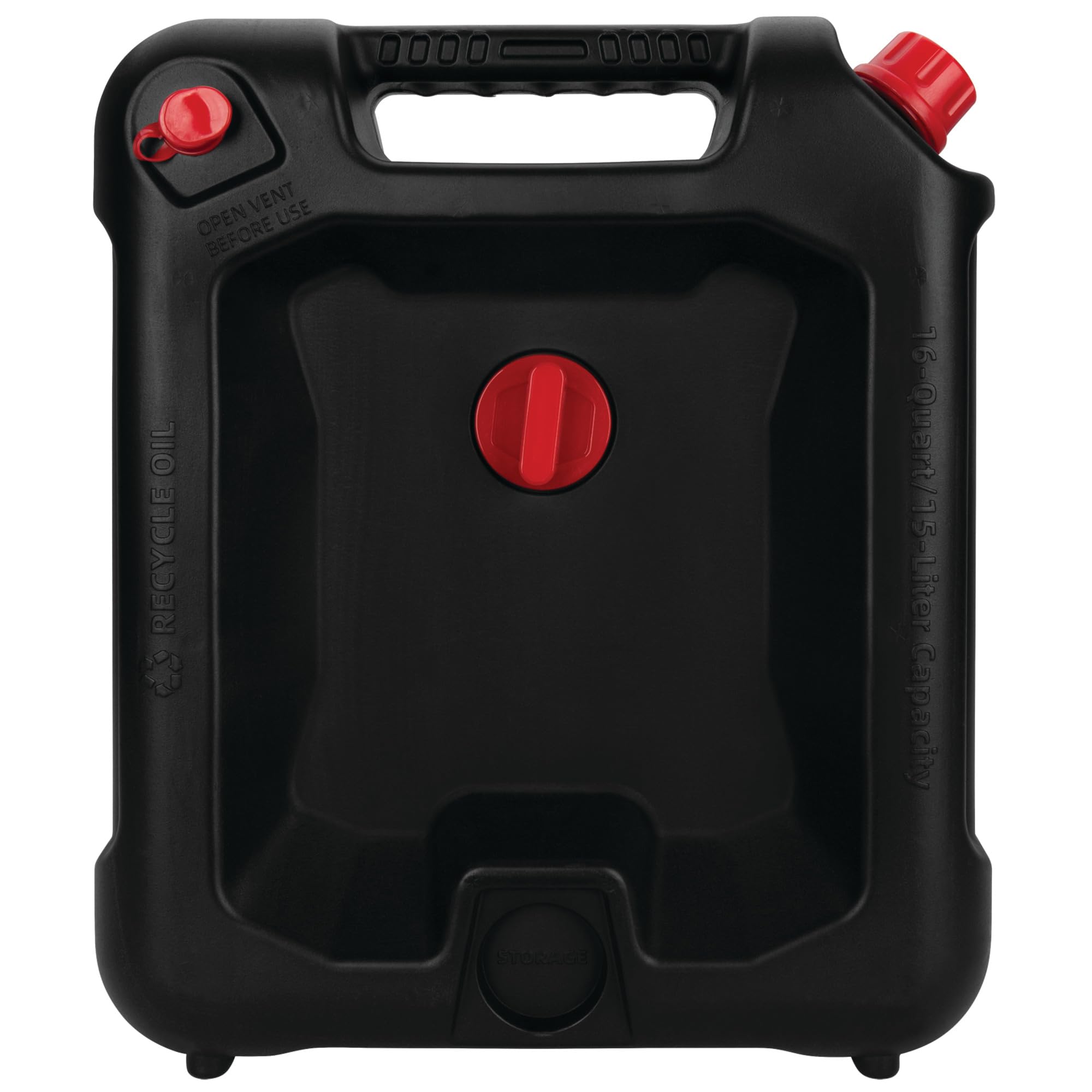 PERFORMANCE TOOL W4077 Récipient de vidange d'huile de 16 litres, puits de vidange Profonde, poignées intégrées, Joints d'étanchéité en Caoutchouc, Noir