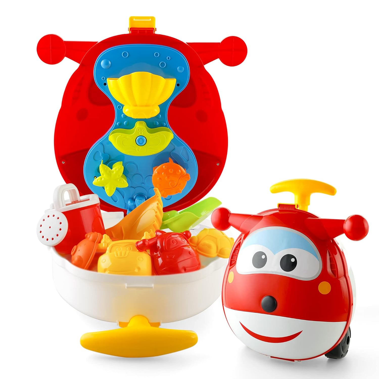 Super Wings Playset de Playa 10 Piezas para Niños 3+