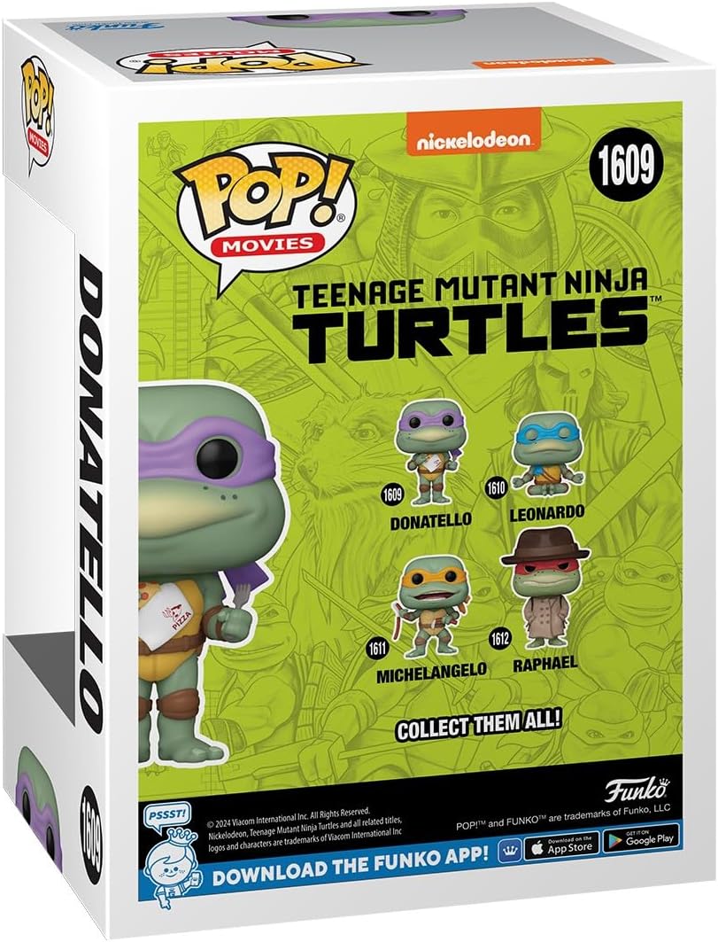 Funko POP! Movies: Teenage Mutant Ninja Turtles (TMNT) - Donatello with Napkin - Collectable Vinyl Figure - Gift Idea - Official Merchandise - for Kids & Adults