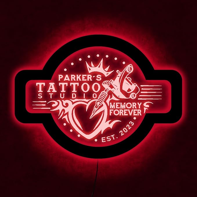 Custom Tattoo Studio Neon Sign, Tattoo Studio Led Wall