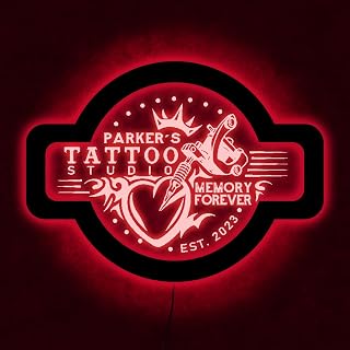Custom Tattoo Studio Neon Sign, Tattoo Studio Led Wall Decor, Tattoo Studio Neon Wall Art, Tattoo Studio Window Decal, Tattoo Salon Led Sign