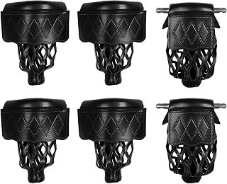 6-Piece PU Leather Billiard Pockets with Diamond Pattern - Durable Accessories for Billiard Pool Table