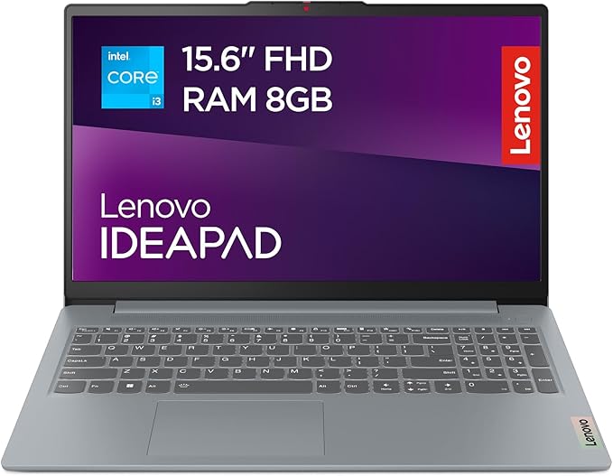 Lenovo IdeaPad Slim 3 Notebook 15.6'' TN FHD (1920x1080), Intel Core i3-1315U, RAM 8GB, 512GB SSD, Windows 11 Home, WiFi 6 - Arctic Grey