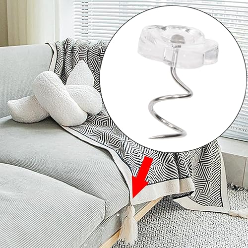 Miniatura 5 de Mini Skater 30 unidades de alfileres giratorios con caja pequeña de metal transparente con forma de rosa, para tapicería, faldas de cama, mantas