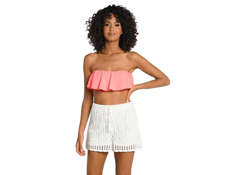 La Blanca Waverly Beach Shorts (Ivory) Women's Swimwear INTERNATIONAL SHIPPING
