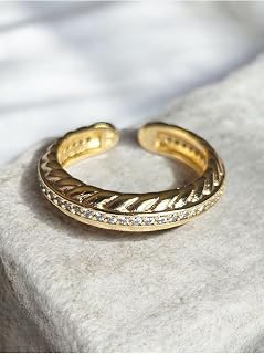 SLOWSHE -14K Altın Kaplama Uruntu Yüzük Gold