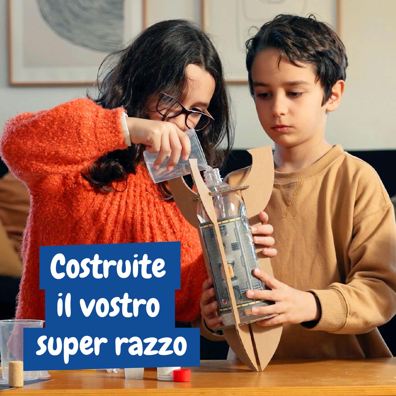 Science4you Super Lanciarazzi NASA - Gioco Spaziale con 13 Sperimenti per Bambini, Crea i tuoi Rocket Launcher, 20 Metri di Altezza, Giochi STEM + Adesivi NASA, Regalo per Bambino e Bambina 8+ anni