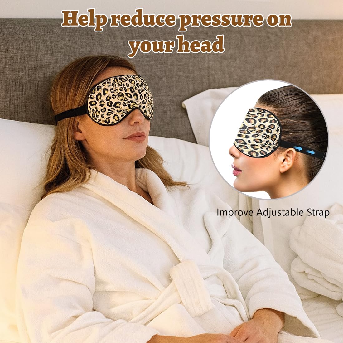 Mascherina per Dormire, Confezione Maschera per Dormire Seta, Maschere per Occhi in Pura Seta con Cinturino Regolabile, Mascherina Notte per i Regali Yoga da Viaggio