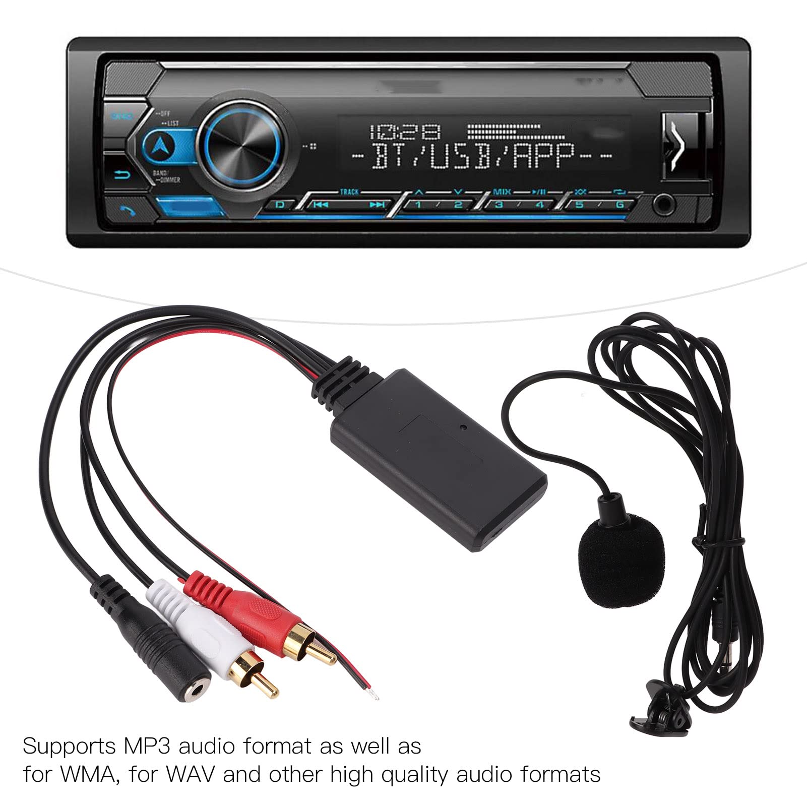 Bluetooth Aux Adapter for Car, USB Aux Bluetooth 5.0 Receiver with 3.5mm Port, for Car Stereo Home Speakers Music Streaming Call (Black)