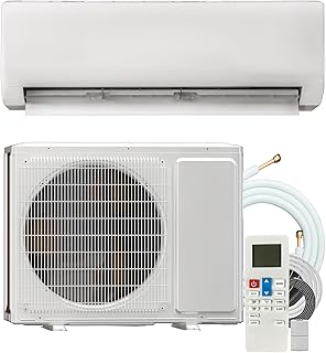 Mini Split AC/Heating System, Energy Efficient Inverter AC Unit with 1 Ton Heat Pump, Air Conditioner, Coverage Area Up to 1600 Sq.Ft (24000btu)230V
