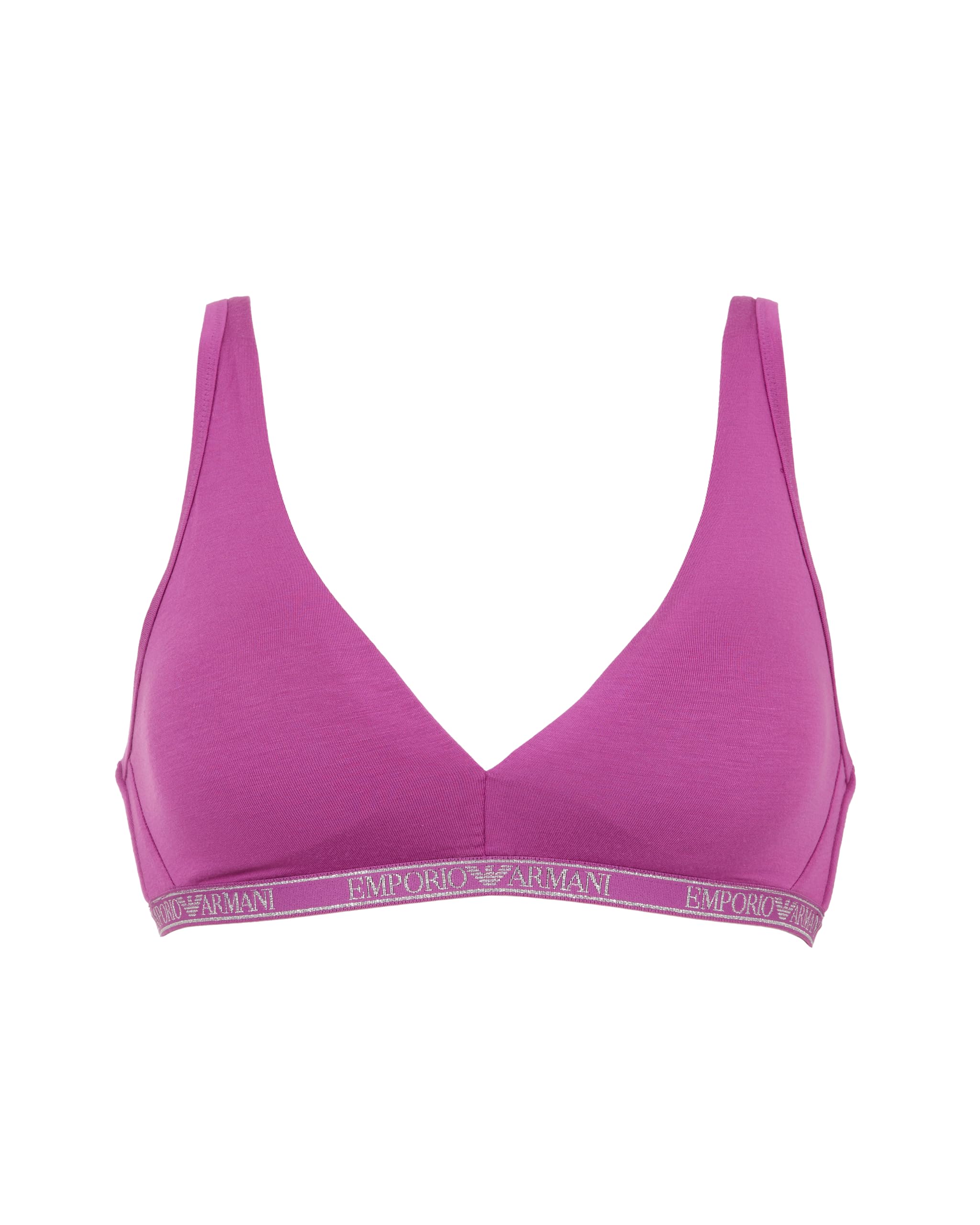 EMPORIO ARMANI Woman Essential Studs Removable Pads Bralette Violet XL