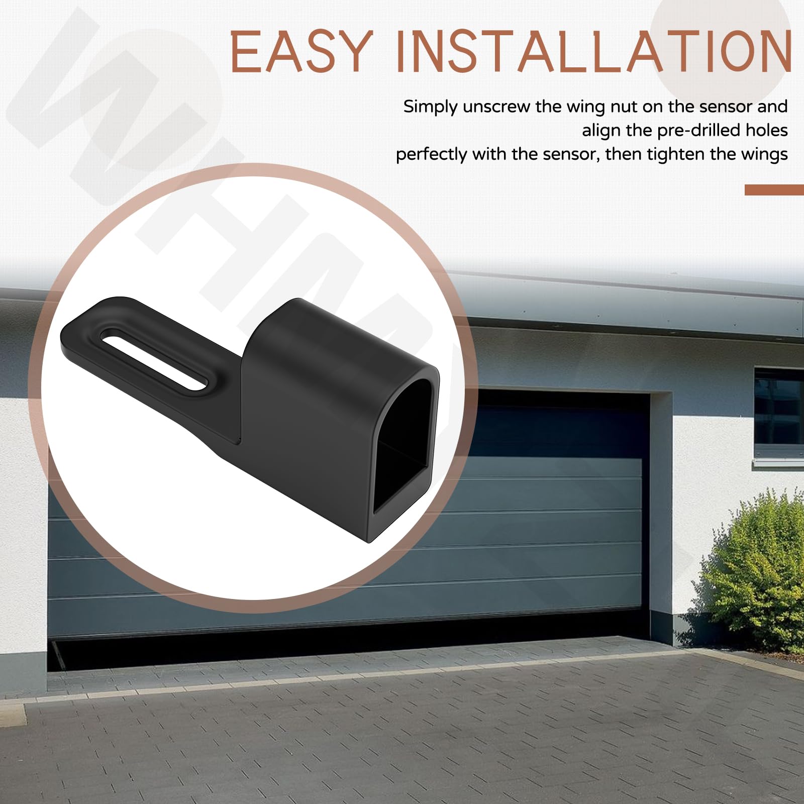 Lot de 2 capteurs solaires pour porte de garage - Compatible avec les capteurs Liftmaster 801CB-P et Chamberlain 820CB 41A5043