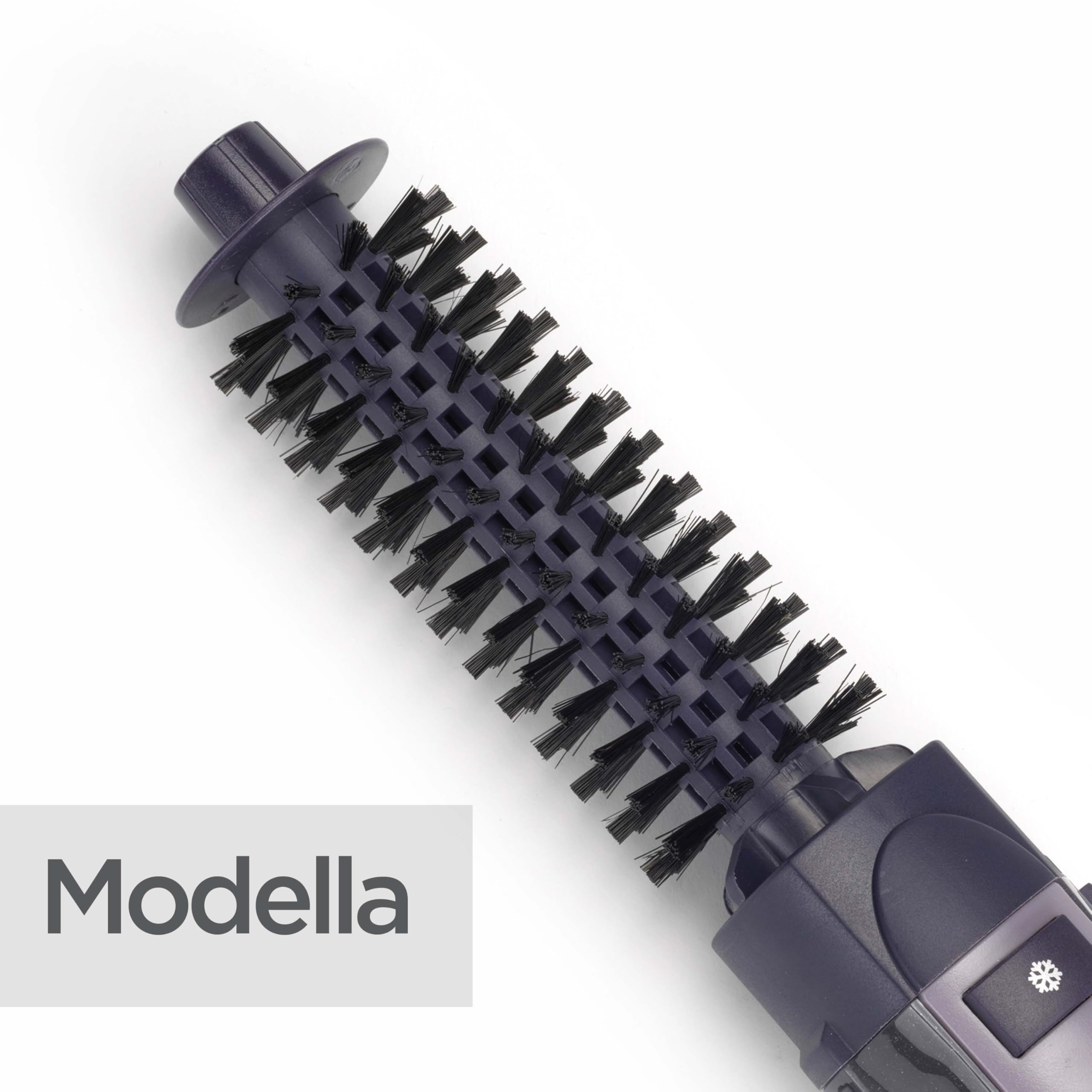 BaByliss Smooth Finish 1200 – Spazzola ad Aria Calda 4?in?1 per Asciugare, Lisciare, Modellare e Dare Volume, Tecnologia Ionica & Ceramica, 4 Accessori, 1200W, Nero, AS121E