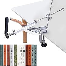 RUIXIN PRO RX-008 Knife Sharpener Kit System with 12 Whetstones, 360° Rotation Flip Design, Fixed-Angle Stainless Steel Professional Chef Kitchen Knife Sharpening Blades Fine Grinding Polishing Tool