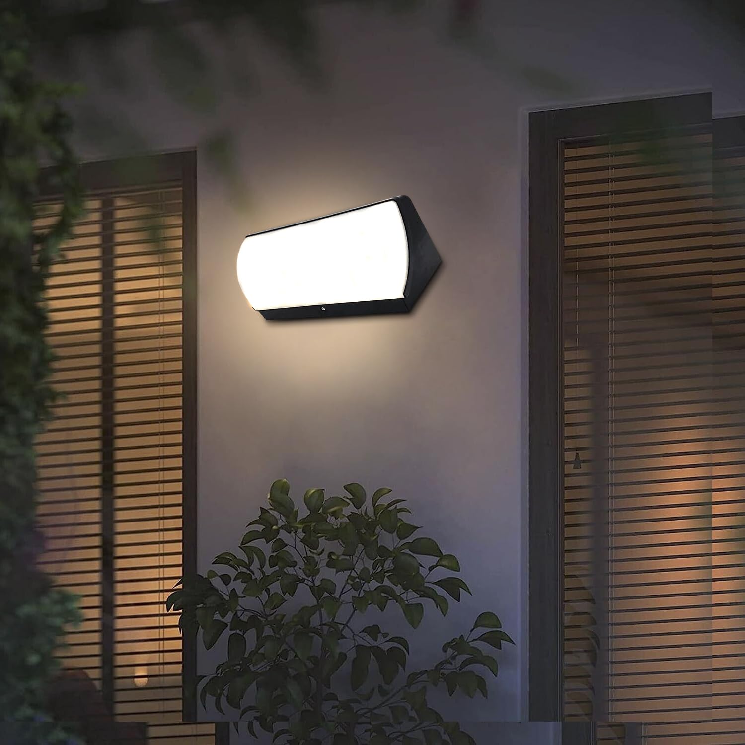 Lampade Da Parete Esterne Nere LED Striscia Lunga 30 Cm IP65 - Foto 6