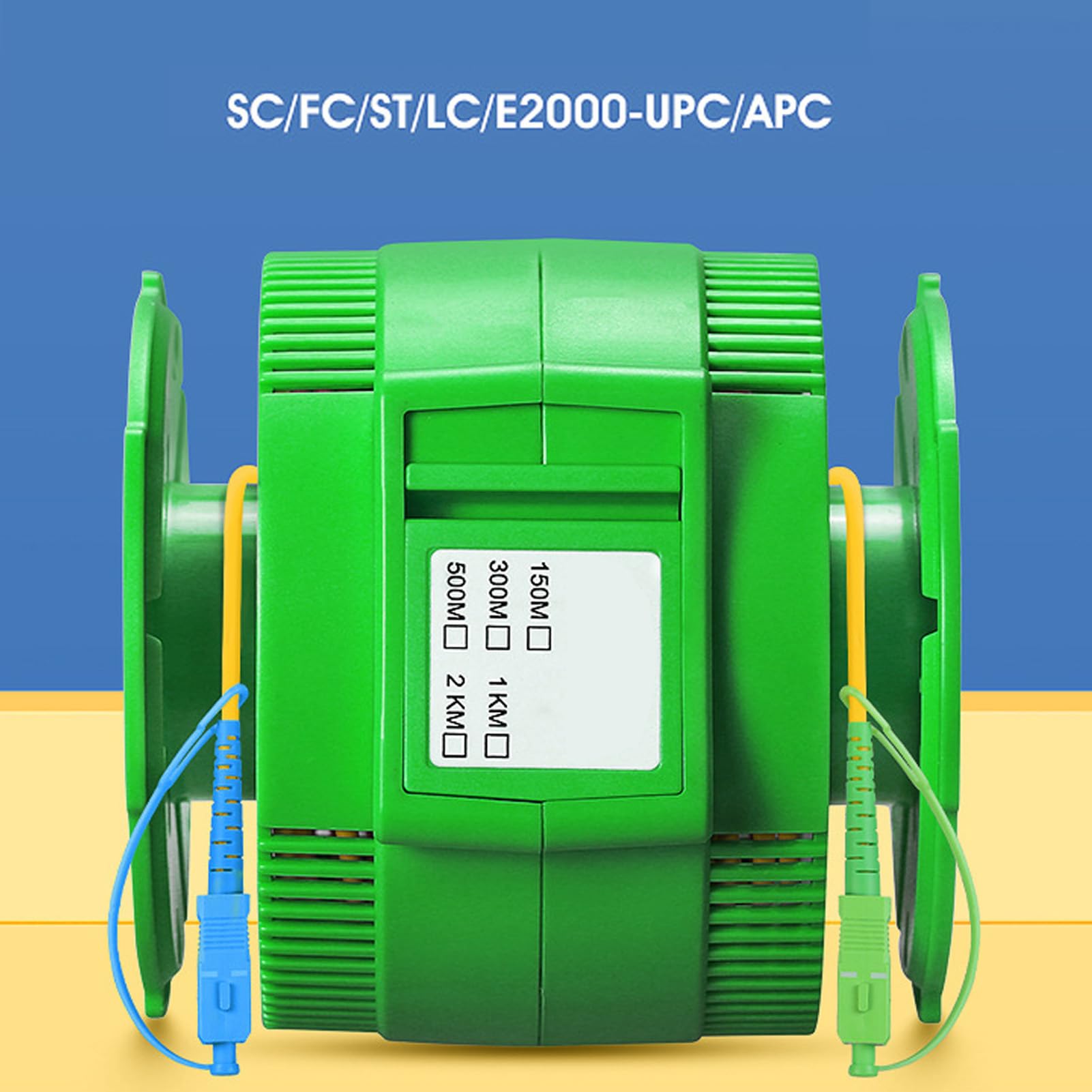 Cavo di Lancio OTDR, Cavo Jumper in Fibra Monomodale da SCUPC a SCAPC 1310 1550 Nm, Scatola Cavi con Coperchio a Pressione, Compensa il Punto Cieco OTDR per i Tecnici di Test su Fibra Ottica