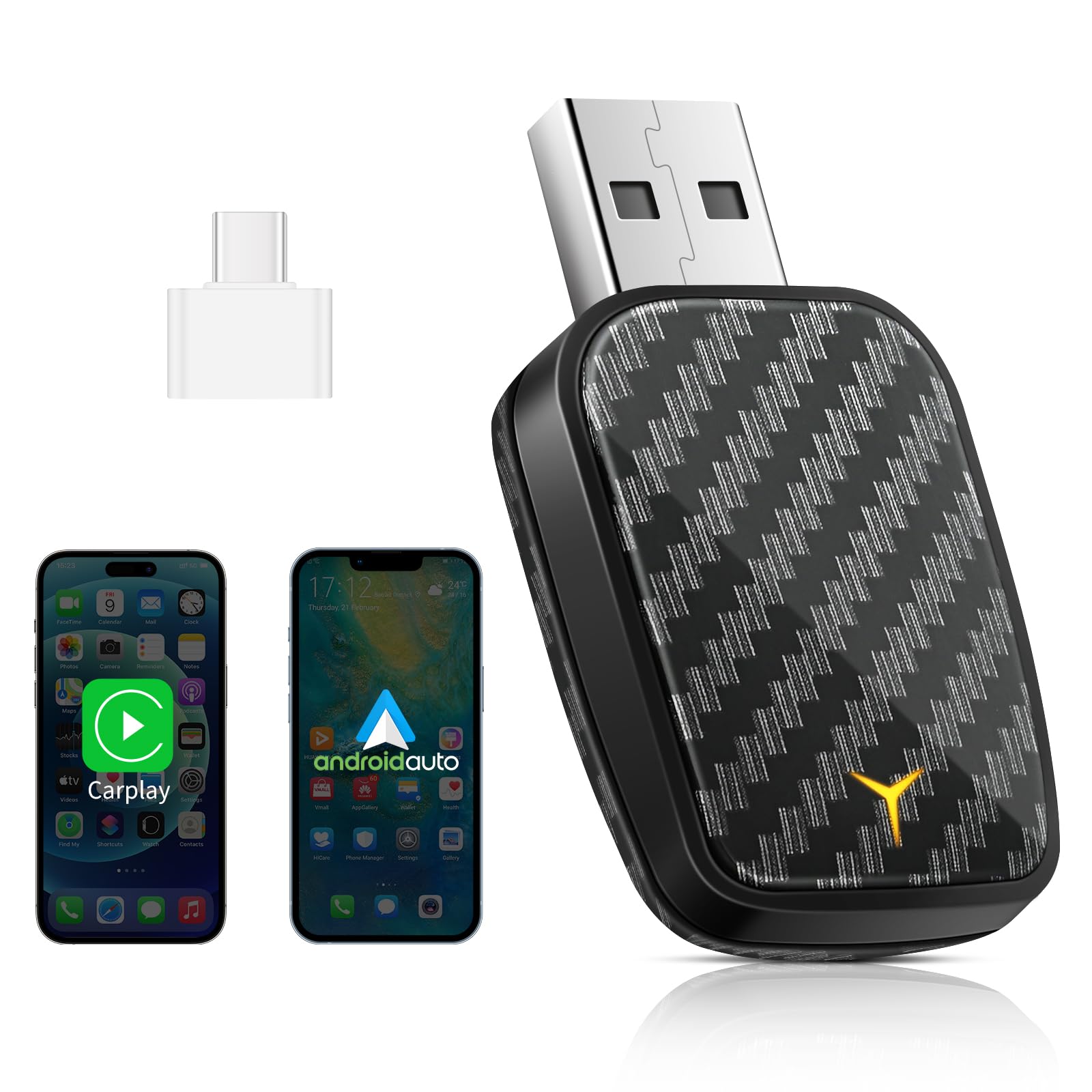 Best Buy Draadloze CarPlay Adapter Voor IPhone IOS 10 , Dongle Met USB C A Mini Stick Het Omzetten Van Bekabeld Naar Draadloos Plug Play Auto S Originele 2017 2725968347 Draadloze Dongle Voor Iphone