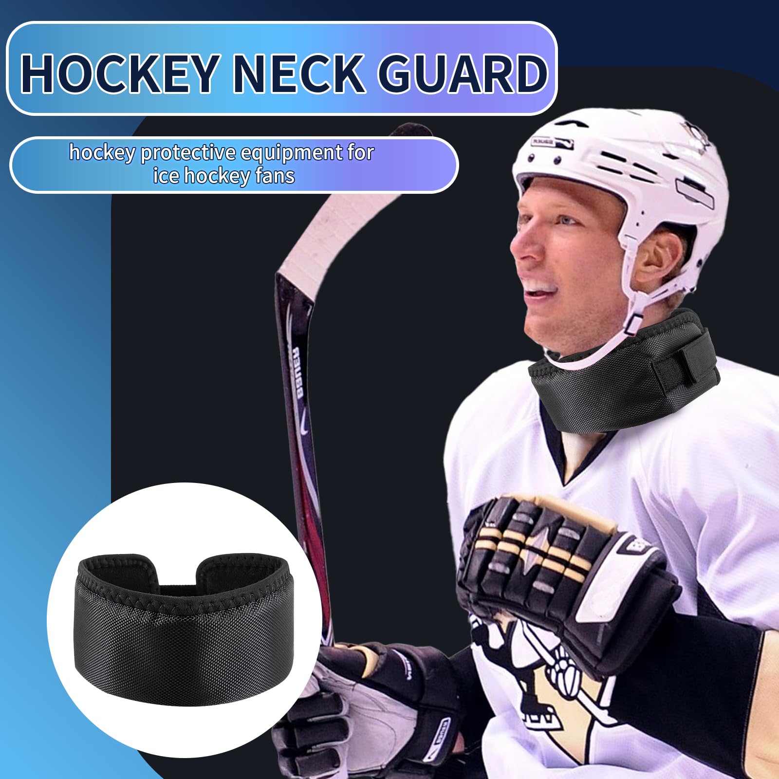 Hockey - Protection de nuque - Pour jeunes, adolescents, femmes, hommes, junior, senior