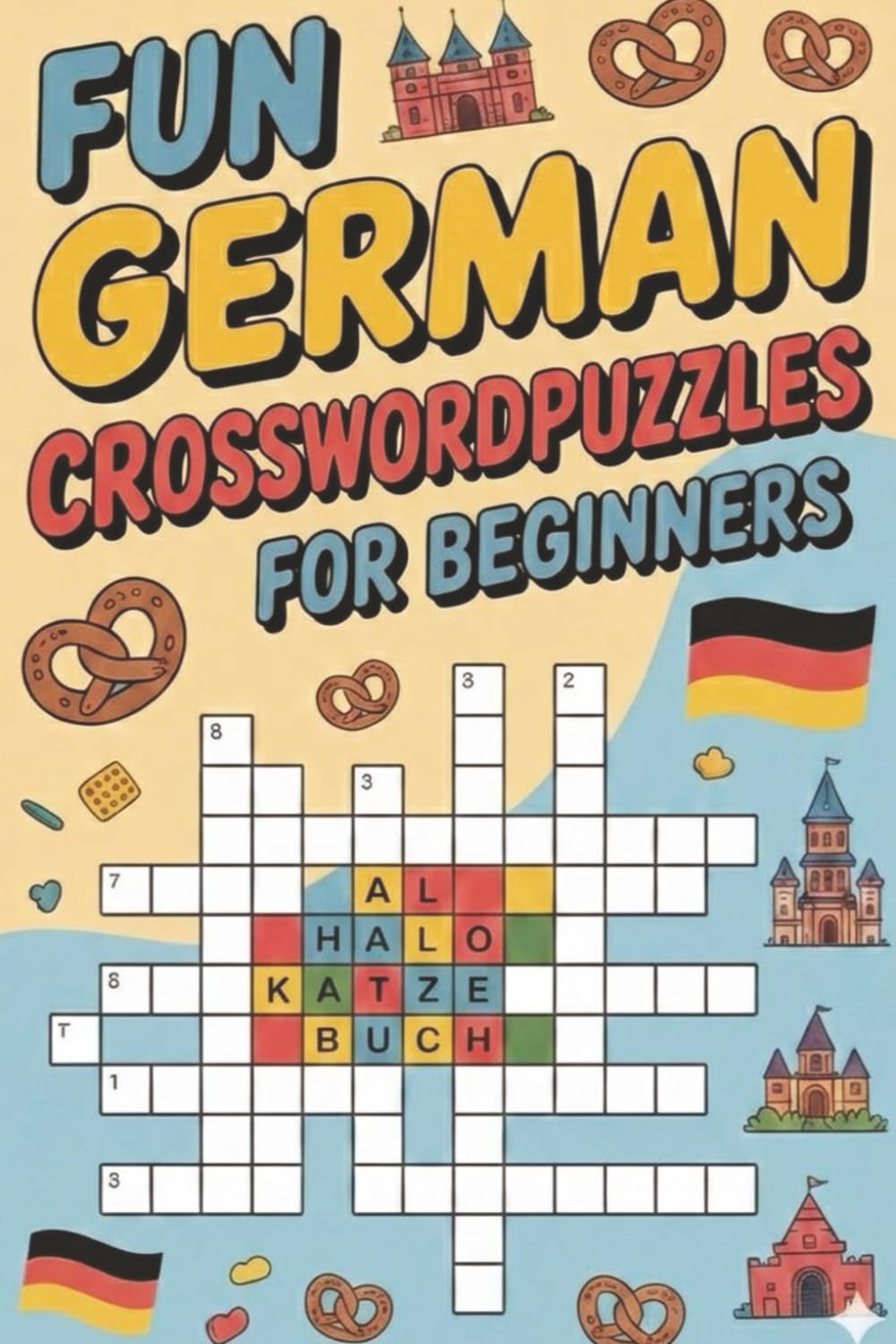 Fun German Crossword Puzzles for Beginners: Puzzle Your Way to German: 50+ Easy Crosswords for Travelers, Learners & Language Lovers