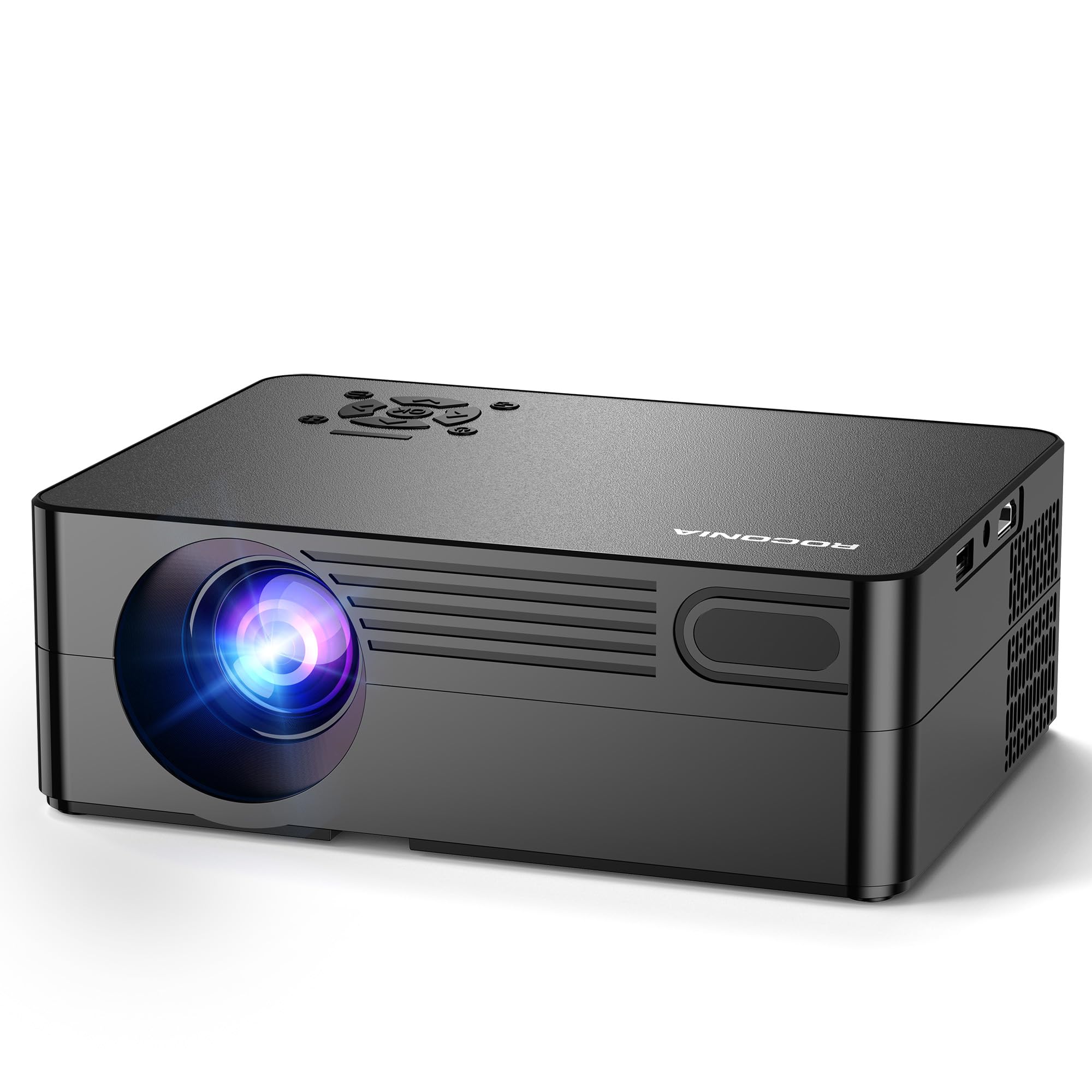【Compatible with Netflix & Built-in Apps】Smart Projector with WiFi and Bluetooth, AI Auto Focus & Keystone Portable Movie Projector, Full HD 1080P Home Theater Outdoor Proyector