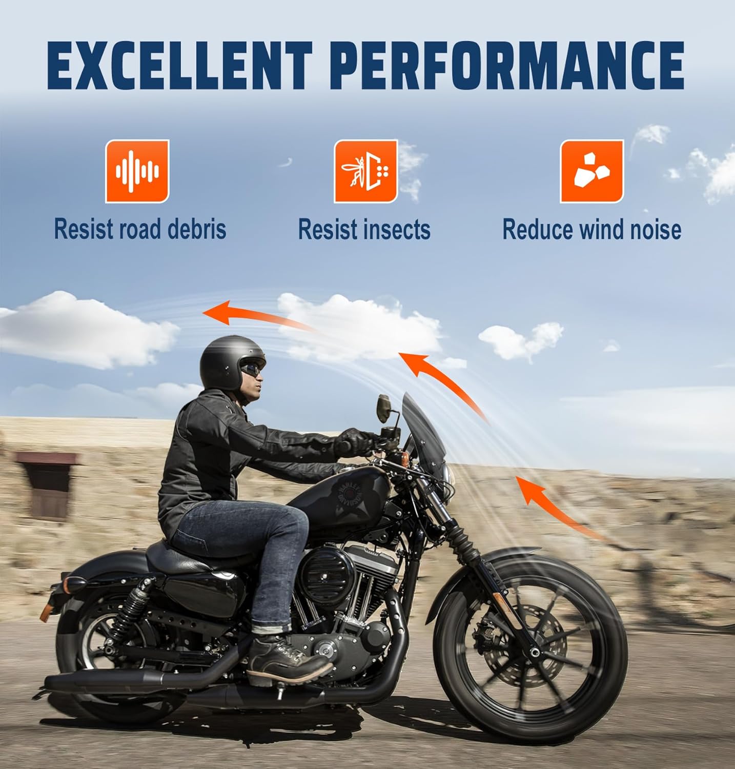 Motorcycle Windshield Deflector with Bracket Double Bubble Windscreen Fit for Dyna Iron 883 Softail Sportster 883 Street Bob Universal Wind Shield Screen Visor Flyscreen, Smoke