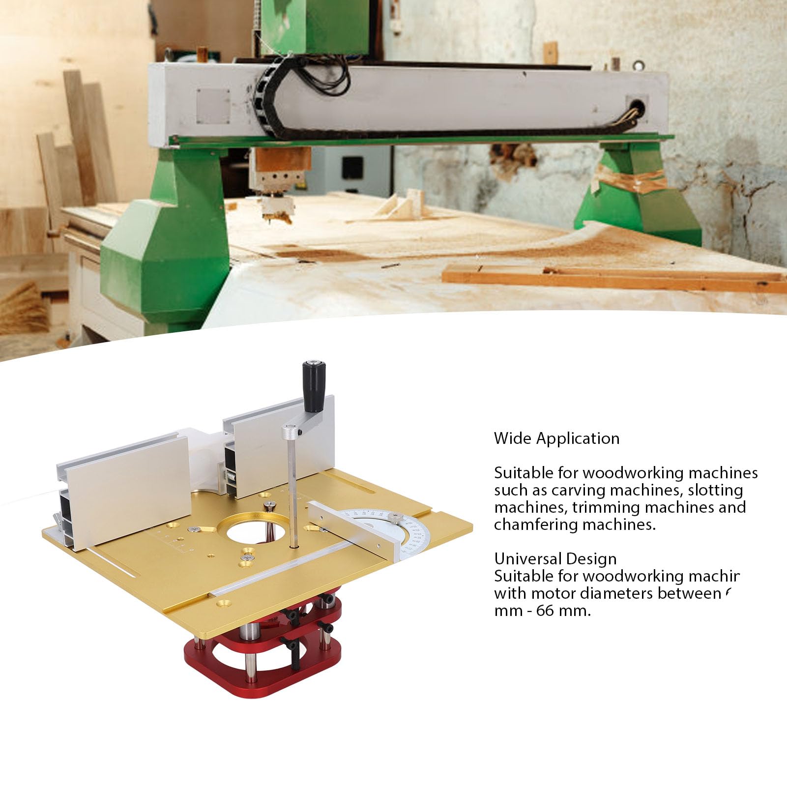 Generic Kit de de Enrutador de Elevación Manual Confiable para Carpintería, para Entusiastas de la Artesanía y Carpinteros Profesionales Aleación de Aluminio y Acero Inoxidable