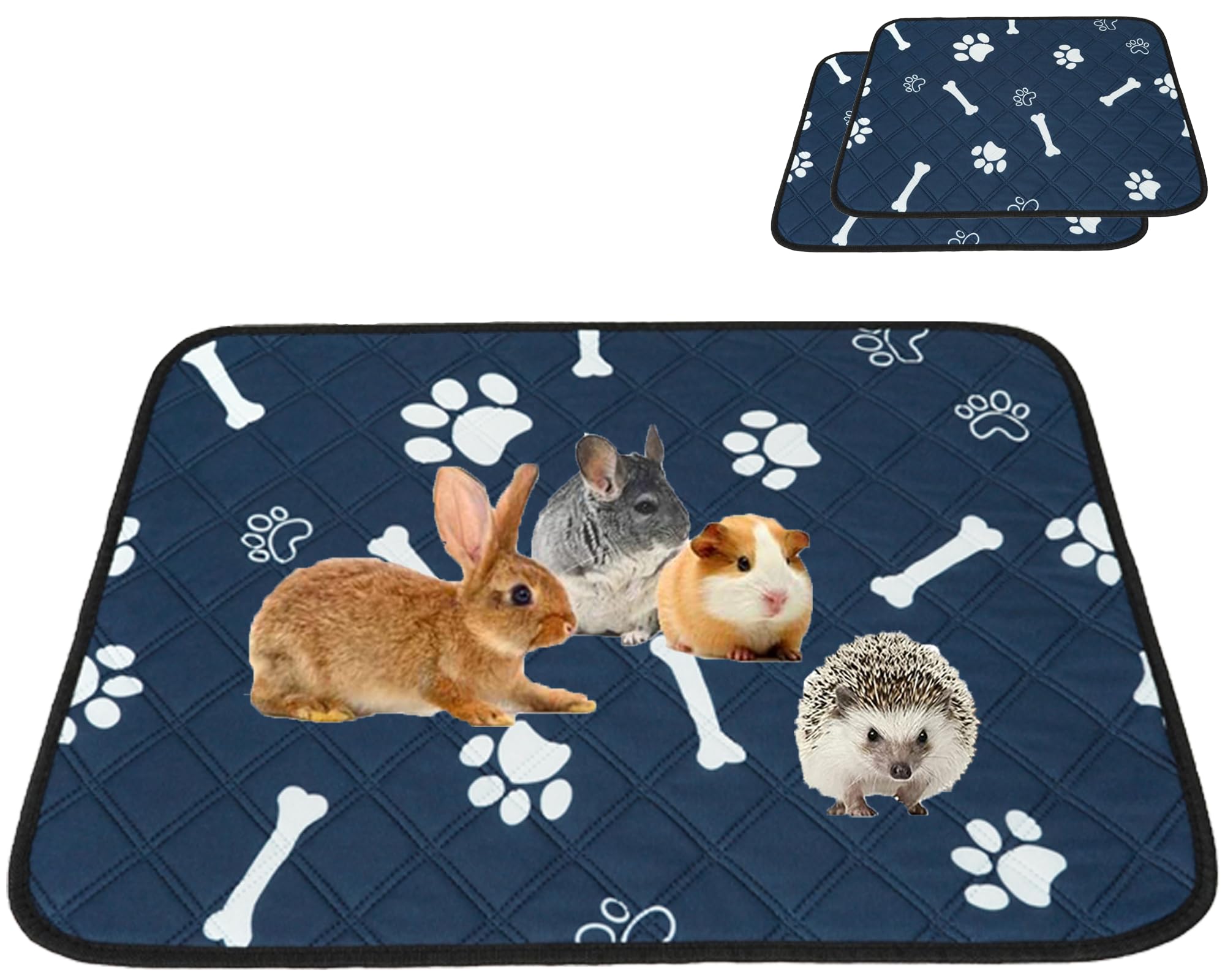 HCY&WLD Washable Dog Pee Pads,Puppy Pads,Reusable Pet Training Pads,Waterproof Pee Pad for Dog Cat Rabbit Guinea Pig Hamster,Four-Layer Structure Super Absorbent Leakproof Non-Slip Pet Pads