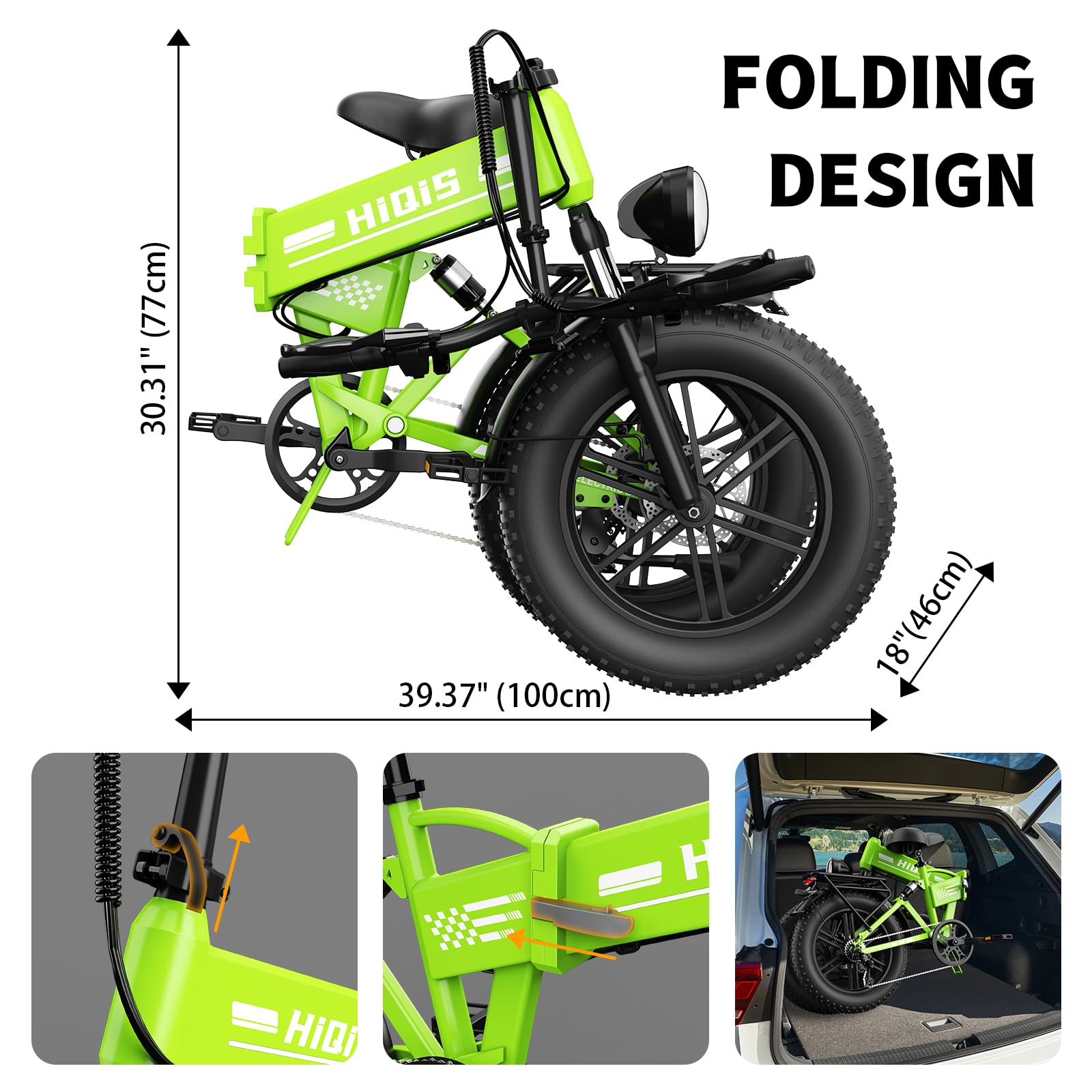 Vélo Electrique pour Adultes, 20 * 4.0 Pouces Pneus Gras, Batterie Amovible 48V 15AH/17.5AH, Moteur 250W, Jusqu'à 25KM/H, Ebike jusqu'à 50 à 90 KM, Vélo électrique 7 Vitesses, Double Suspension