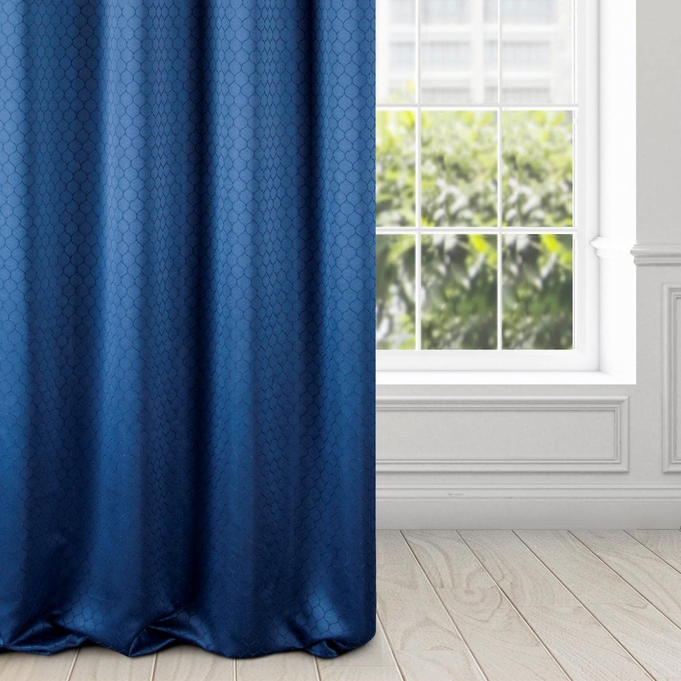 Eurofirany Tenda Jacquard luccicante, 8 Occhielli, Elegante, con