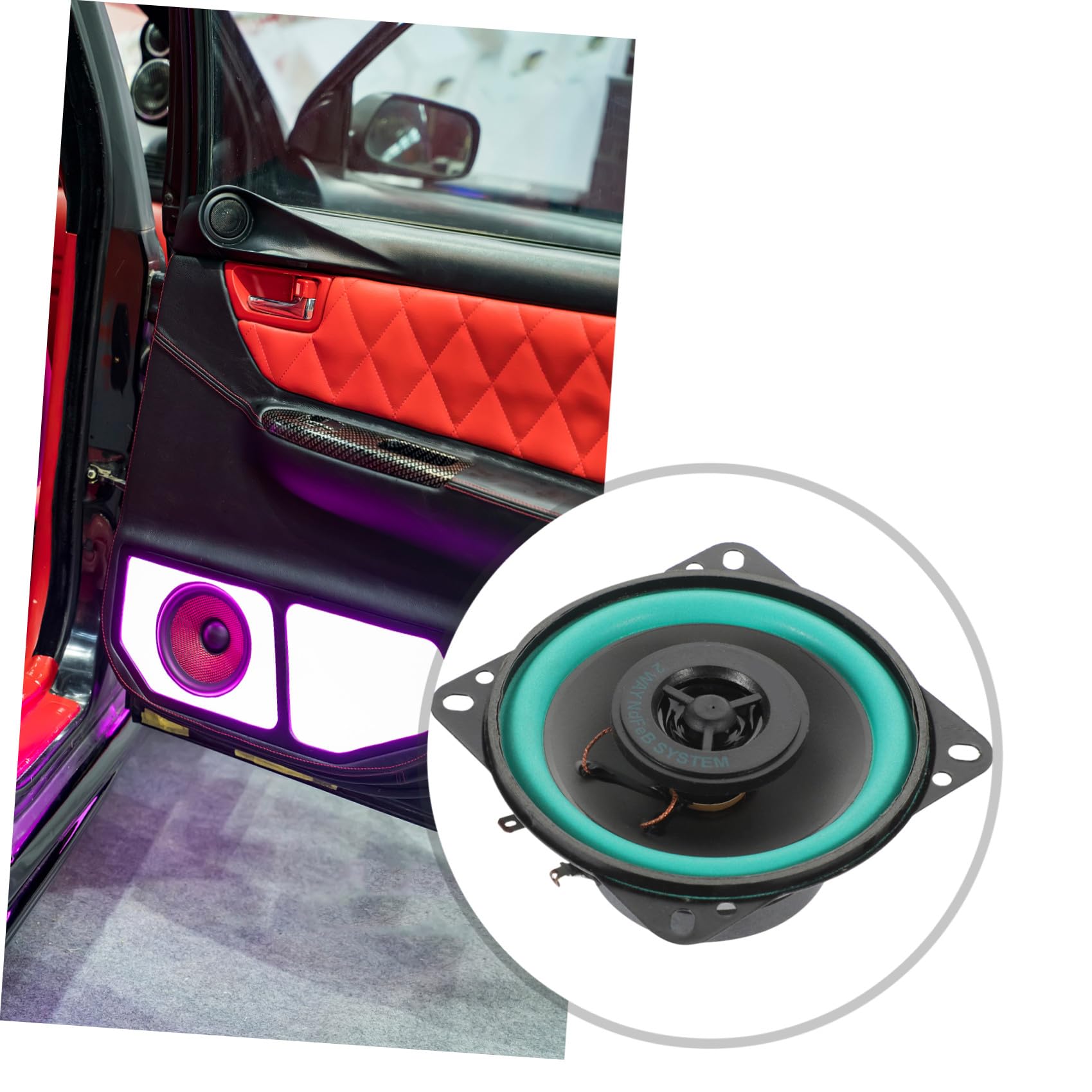 Mobestech 3 Szt 4-Calowy Głośnik Samochodowy Głośniki Samochodowe Akcesoria Audio Samochodowe Głośnik Do Ciężarówki Głośnik Drzwiowy Car Audio Głośnik Stereo Głośniki Zestaw Głośników
