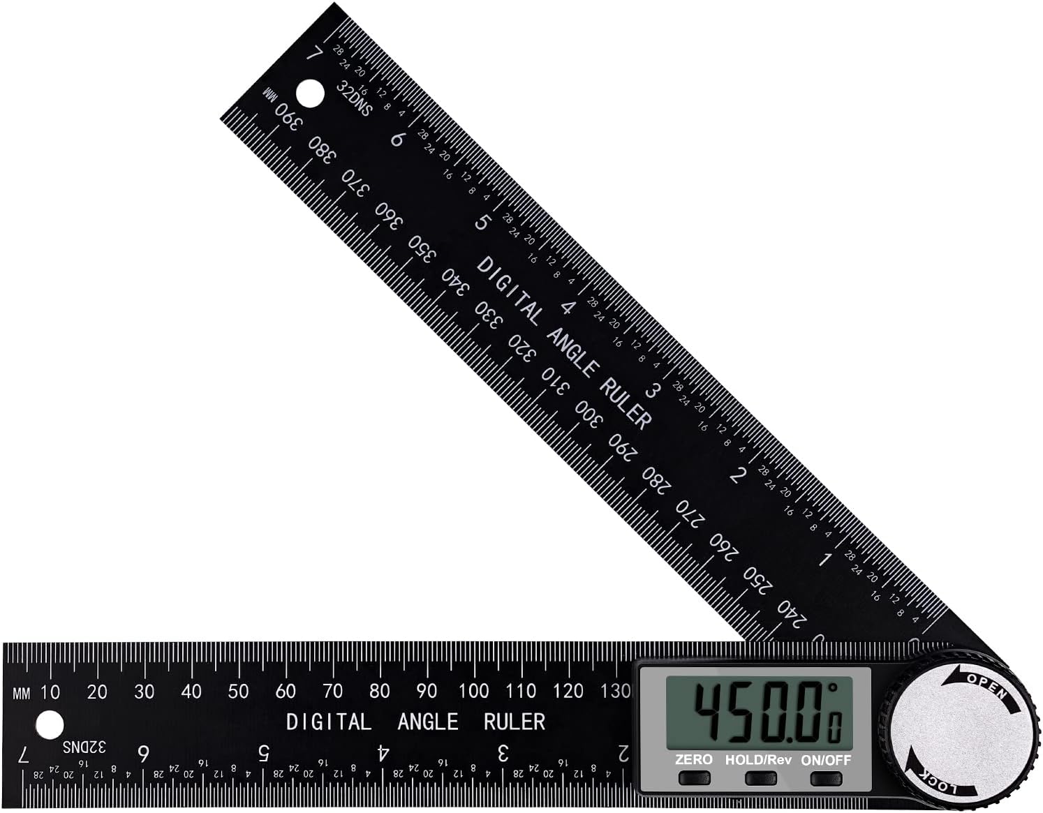 Digital Angle Finder, Digital Inclinometer Protractor Angle Measure Tool Angle Ruler with LCD Display for Woodworking Construction Repairing.