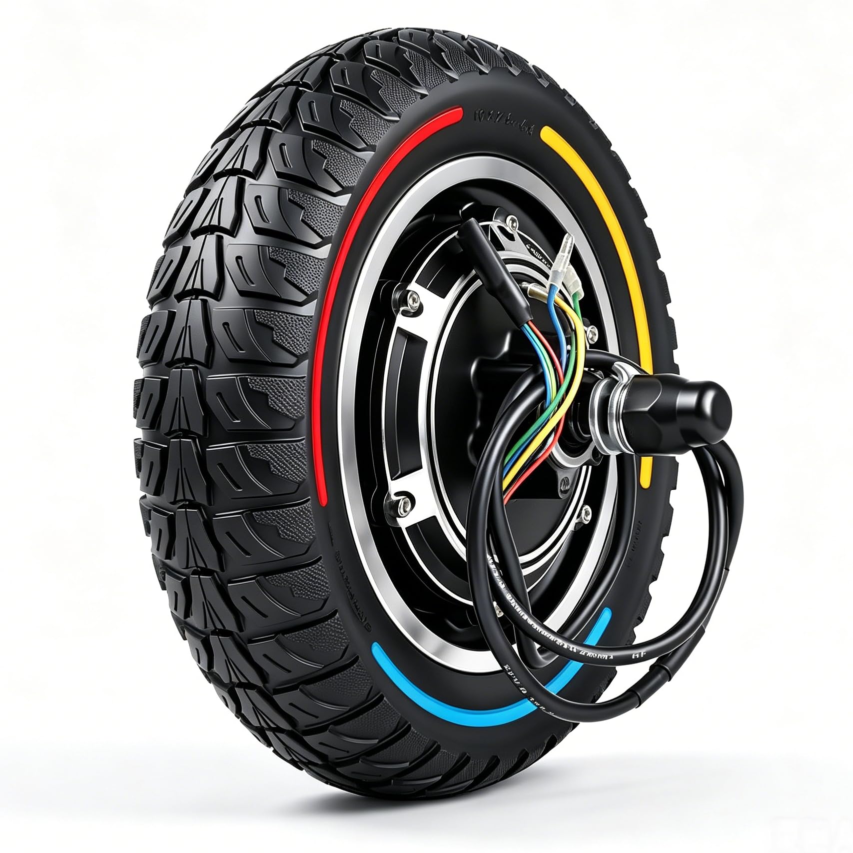 Felixstory 48V 500W Rear Wheel Motor, Suitable for Kugoo M4/M4 Pro Electric Scooter, 10 Inch 80/65-6 Off Road Tire
