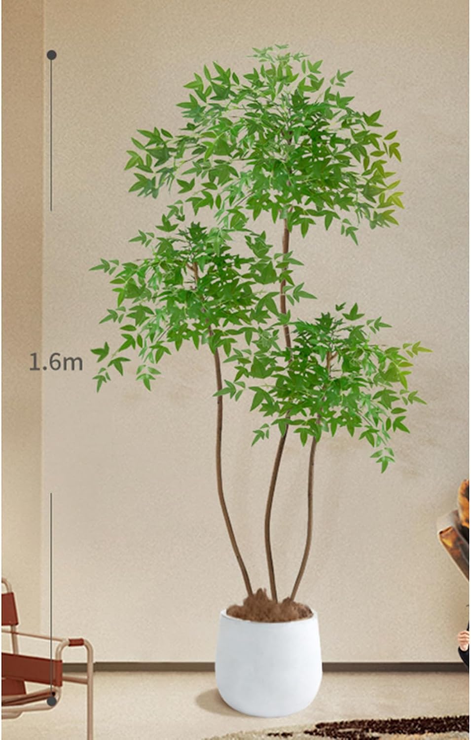 ユーカリ 人工観葉植物 150CM フェイクグリーン カラー3 大型 鉢付き シンプル リアル 人工植物 人工観葉樹 【プリザーブドブリーチハンギングアマランサス】 室内