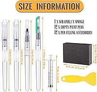 Vista 2 de Juego de 26 bolígrafos de pintura de retoque recargables, kit de reparación de pared rellenable para retoques interiores a paneles de yeso