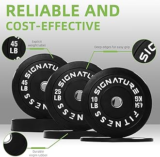 Fitvids Olympic Bumper Plates Set, 2" Weight Plates for Strength Training & Weightlifting, Paris or Set or Set with Barbell, Multiple Options