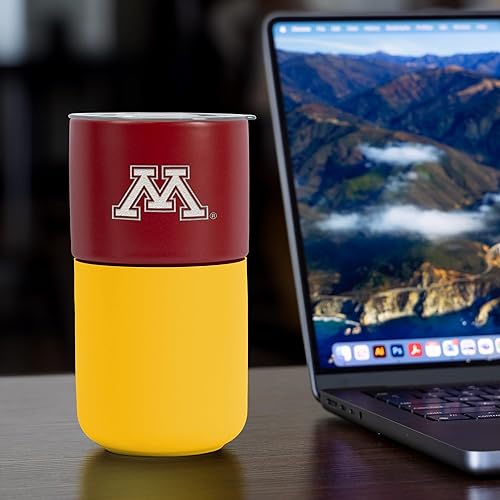 Miniatura 47 de Rico Industries NCAA Miami of Ohio Redhawks - Vaso de cerámica de 16 onzas con agarre de silicona, grabado láser profundo, diseño de color negro