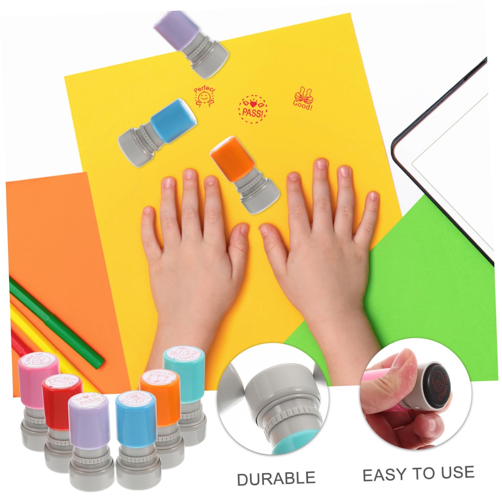 SHINEOFI 18piezas De De Comentarios Inglés Estampillas Educativas Portátiles Para Profesores De Motivación Para Aleatorios Para Aulas y Premios Escolares